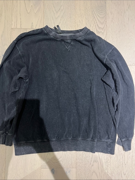 J.O&CO Other - Washed Black Crewneck Sweater for Men
